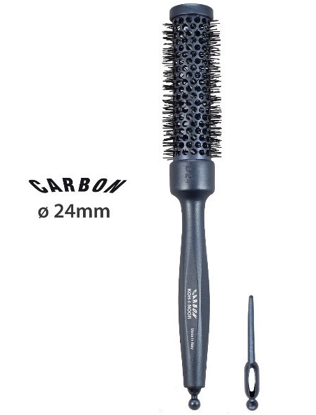 Spazzola Termica Carbonio Antistatica Leggera 24 mm diametro